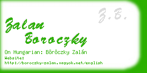 zalan boroczky business card