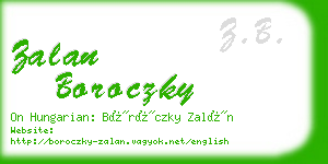 zalan boroczky business card